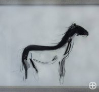 Hinterglasmalerei »Pferd«