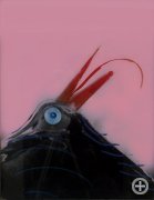 Hinterglasmalerei »Vogel«